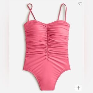 J.Crew Ruched Sweetheart One Piece Pink Size 24